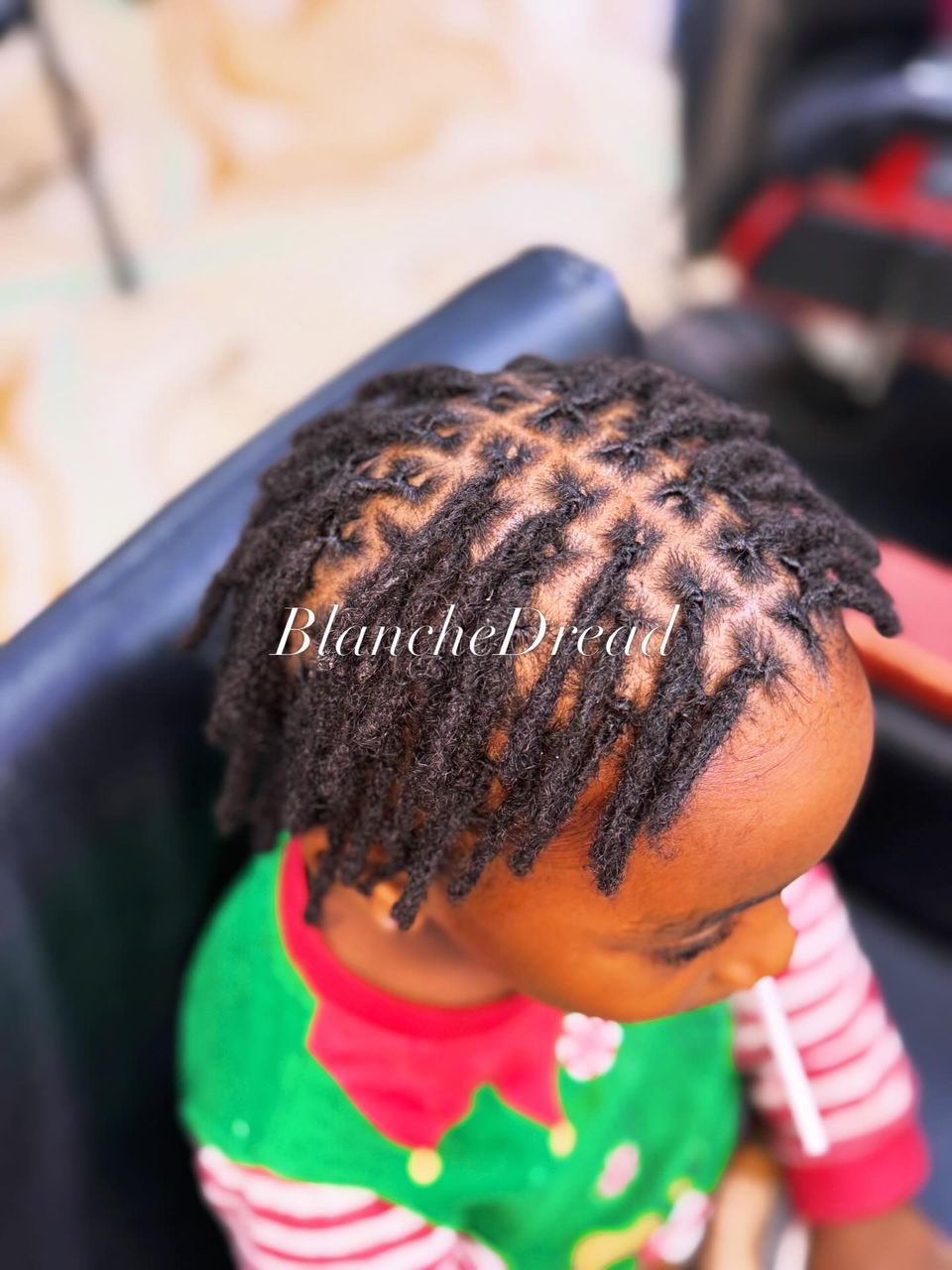 Dreads enfant vue dessus