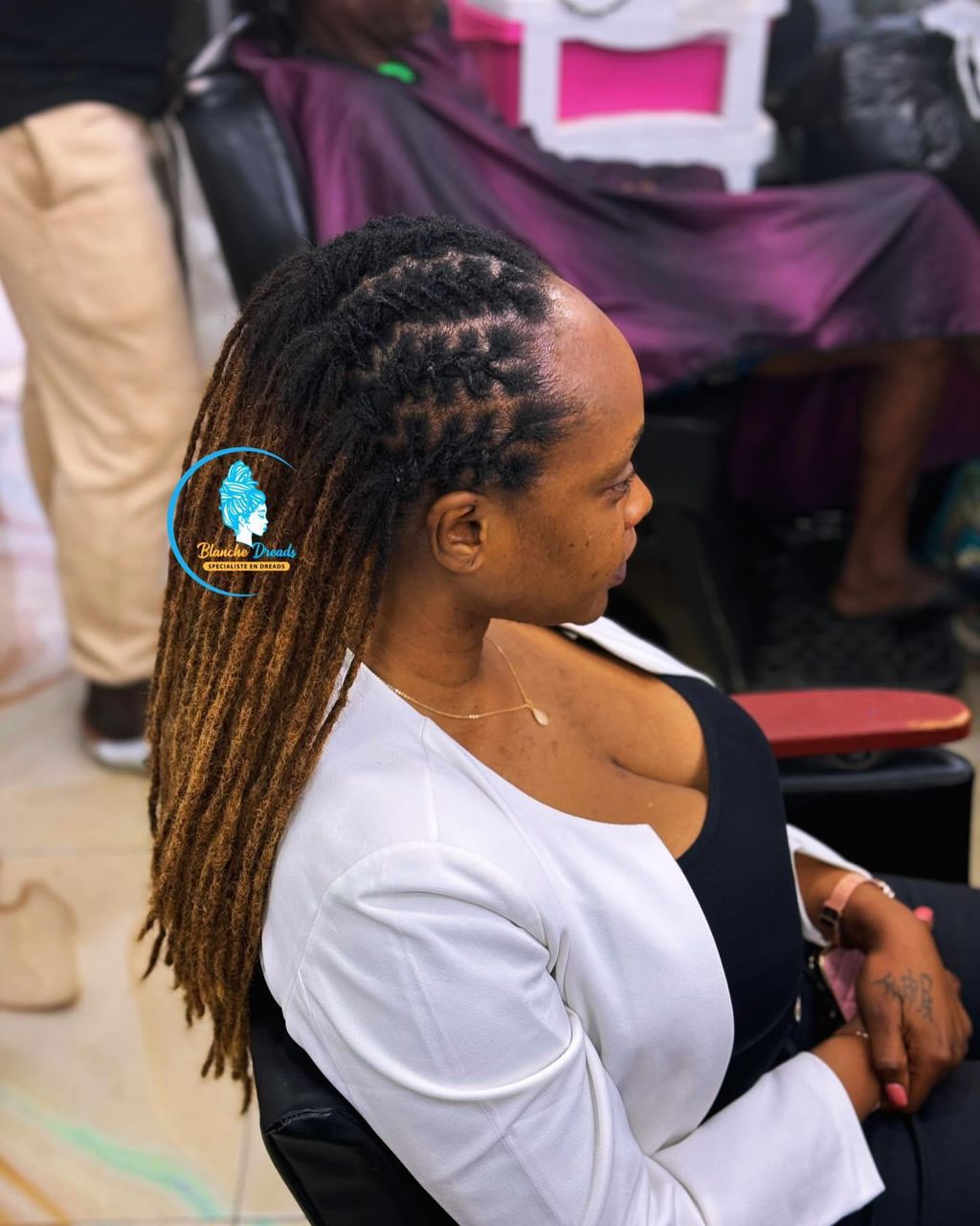 Dreads ombré brun caramel