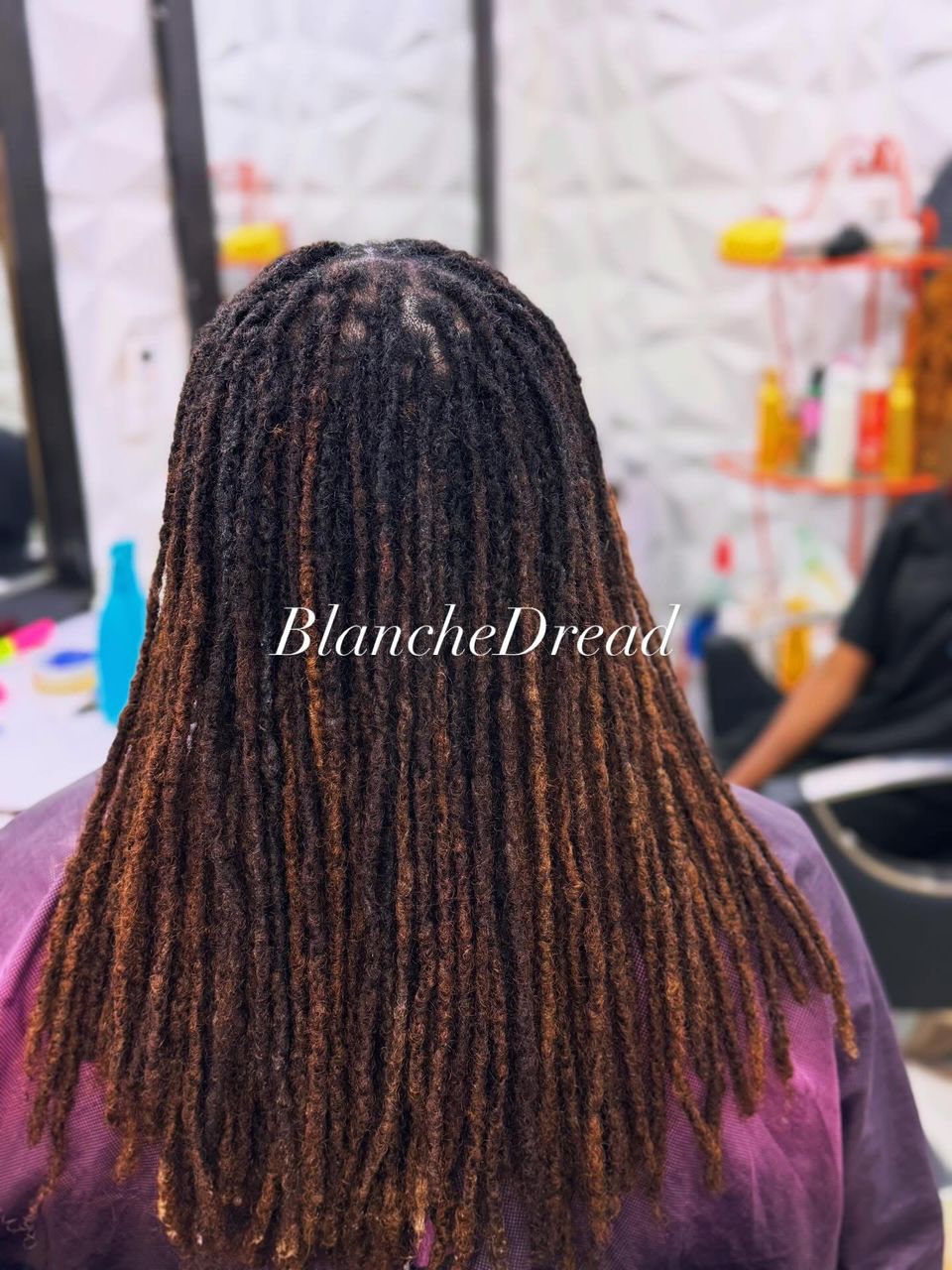 Dreads naturelles avec reflets