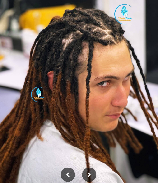 Dreads homme ombré cuivré profil