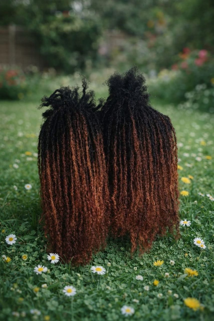 Dreads ombré cuivré nature